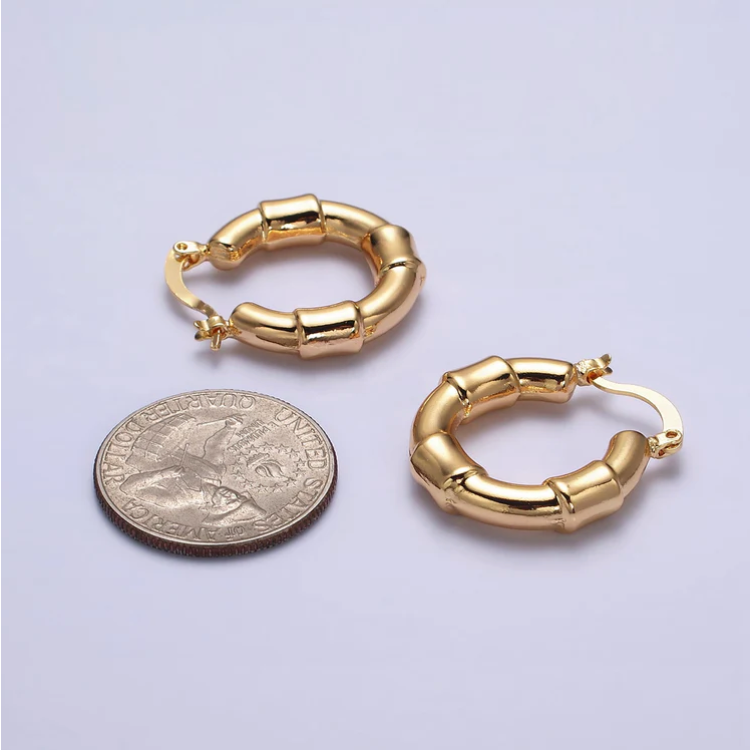 18K Gold Filled 25mm Triple Wrap Hoop Earrings
