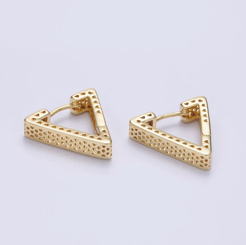 14K Gold Filled 20mm Triangle Hoop Earrings