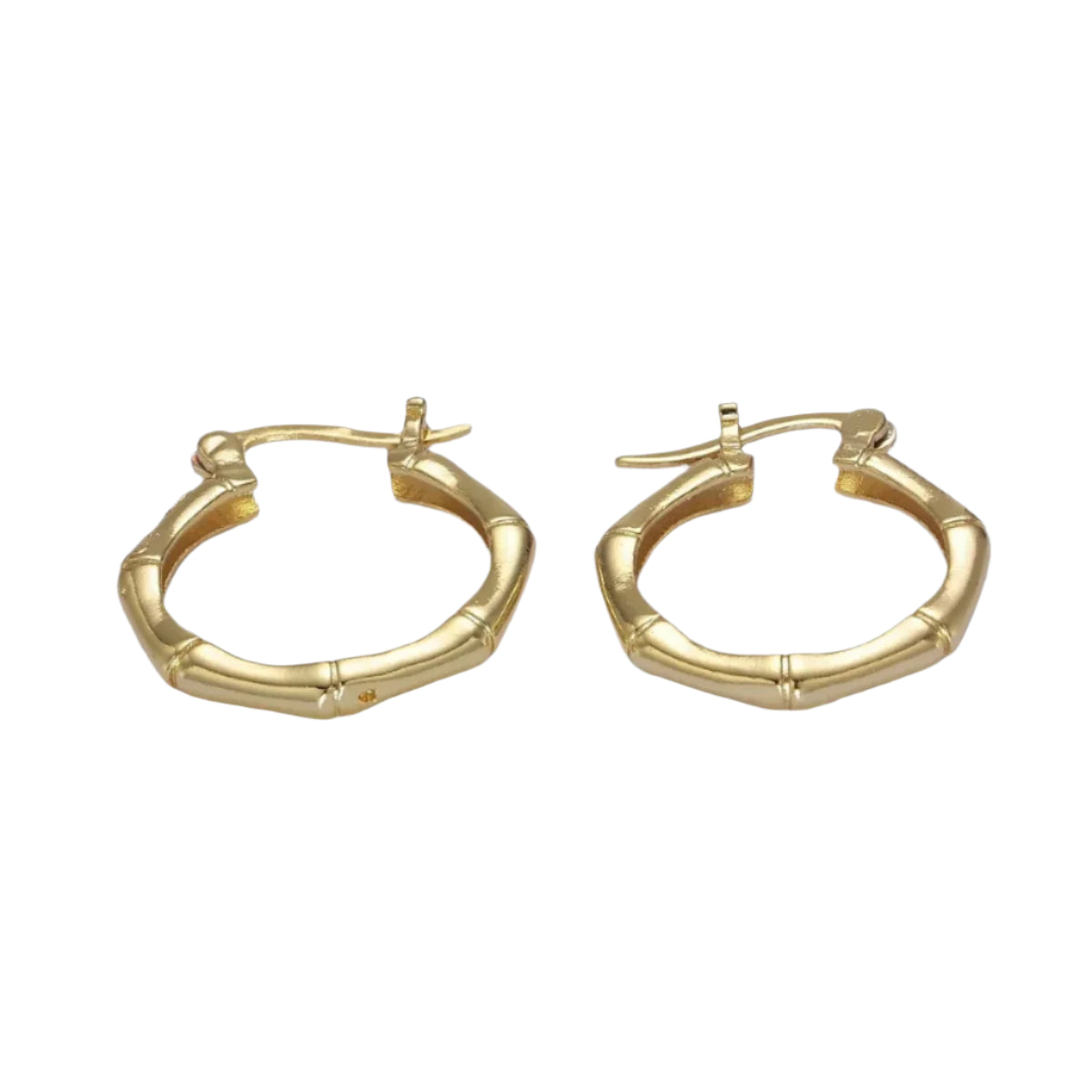 18K Gold Filled Bamboo Hoops