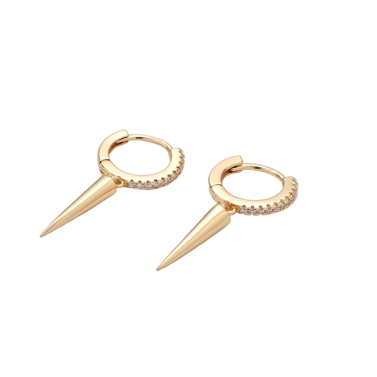 16K CZ Line Spike 17mm Huggies