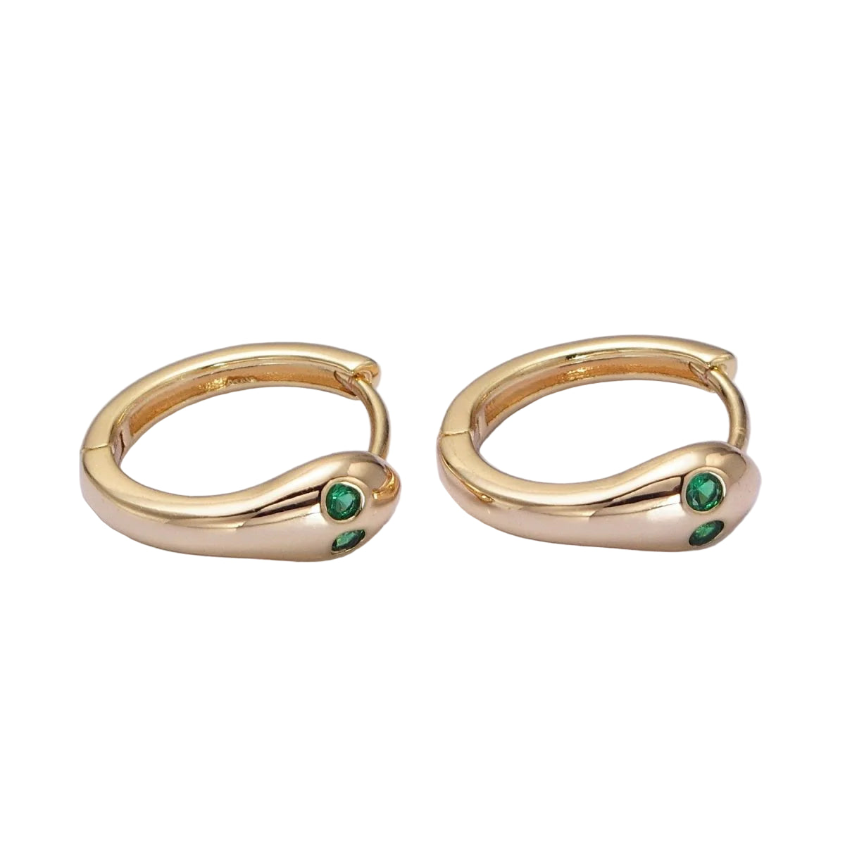 18K Smooth Snake Huggies