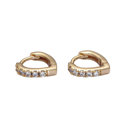 Shop our 24K Gold Filled Micro Mini Pave Teardrop Huggie earrings at miaava.com!