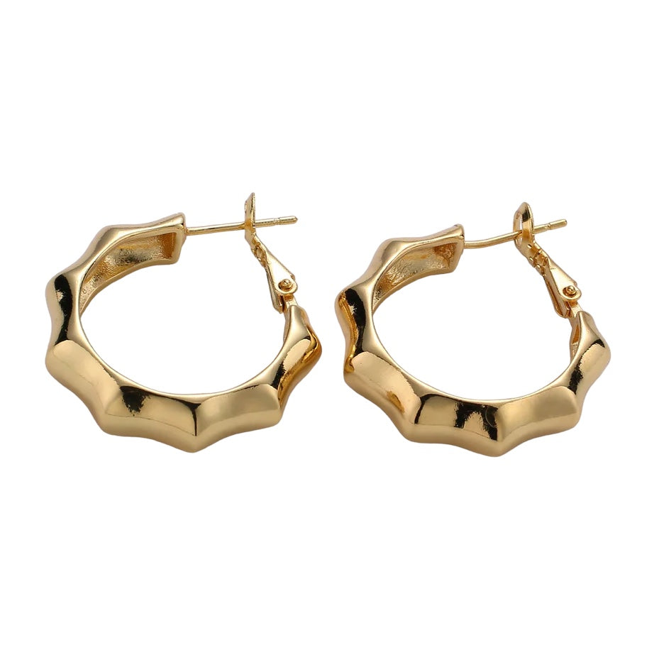 24k Gold Filled Vermeil Hoop Earrings