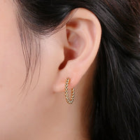 16K Gold Filled Beaded Small Hoops