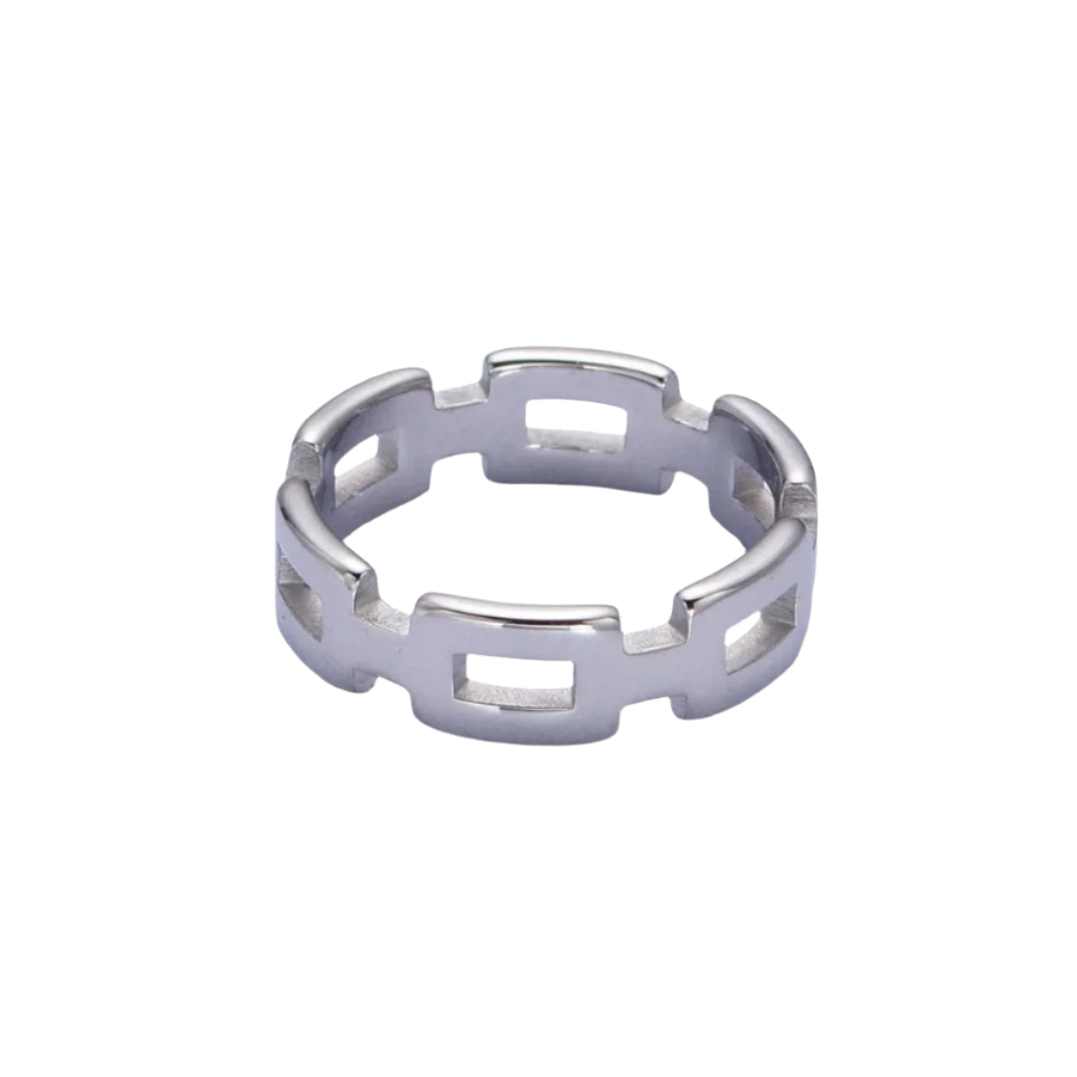 Silver Cable Chain Ring