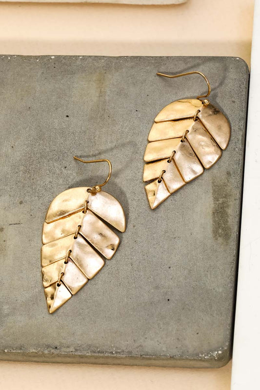 Shop our Golden Leaf Drop earrings at miaava.com!